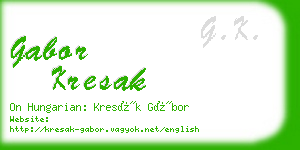 gabor kresak business card